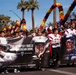 Marines, Semper Fidelis Bowl athletes at the Fiesta Bowl Parade