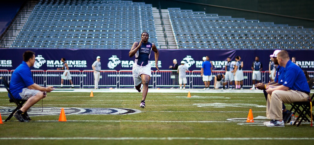 High school juniors compete to be among the best at the USMC Proving Ground Combine