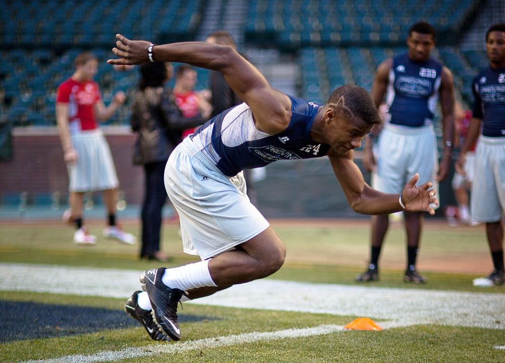 High school juniors compete to be among the best at the USMC Proving Ground Combine