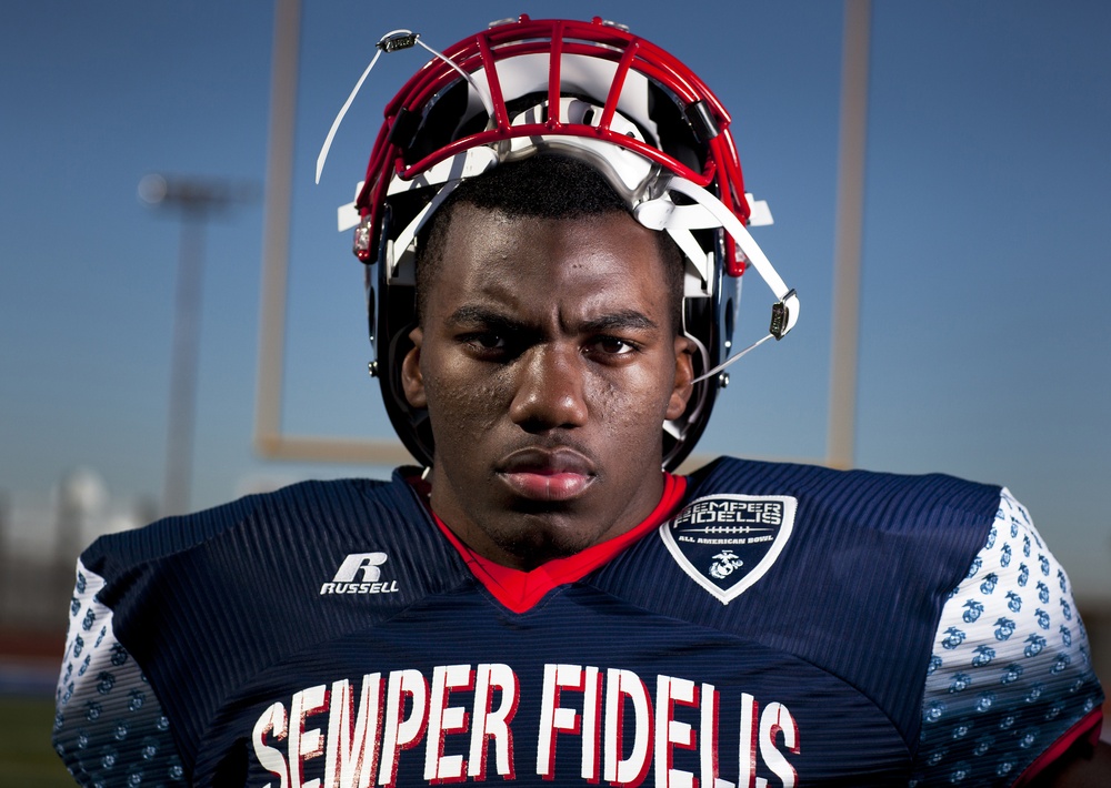 All-American football player learns love of game, core values from Marine father