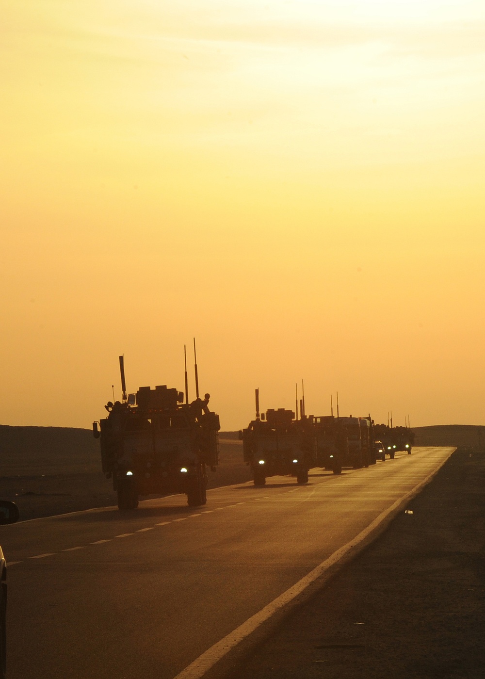 Convoys head to Camp Buehring, Kuwait