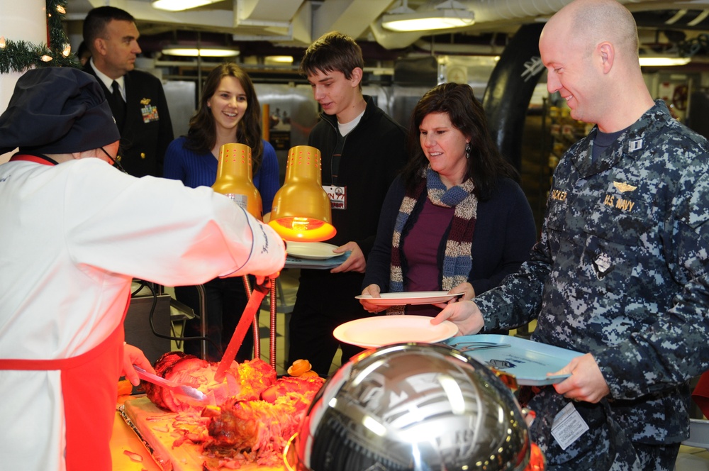 Christmas dinner on USS George H.W. Bush