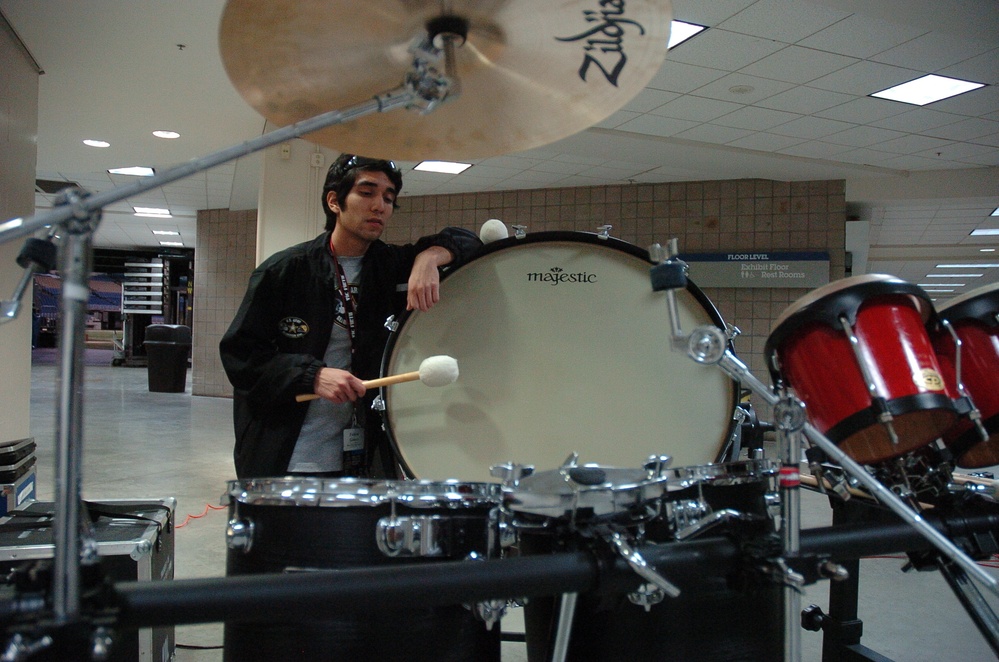 Gomez practices with AAB band