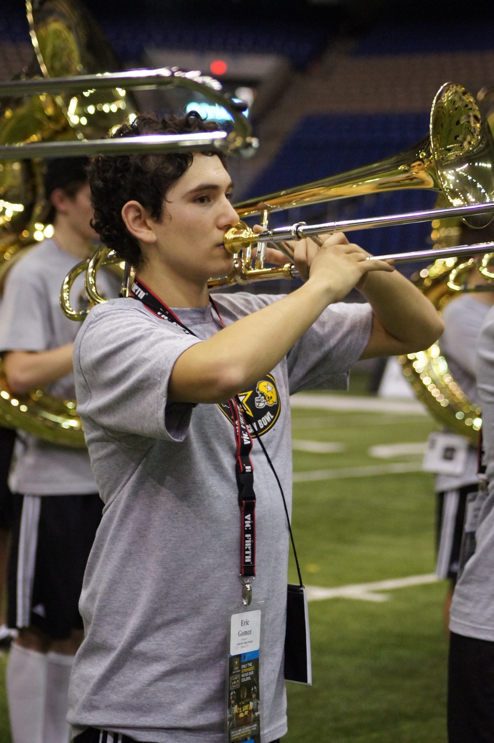 Gomez practices with AAB band
