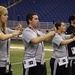 AAB band members practice for game