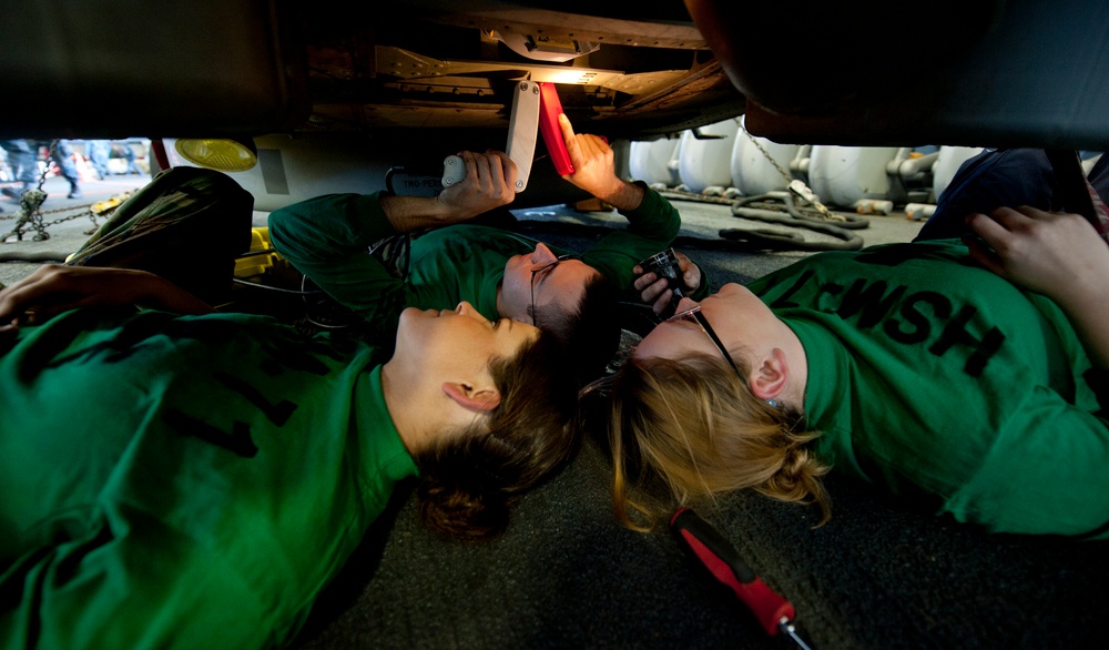 USS John C. Stennis hangar bay