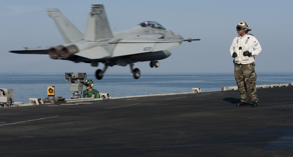 USS John C. Stennis hangar bay