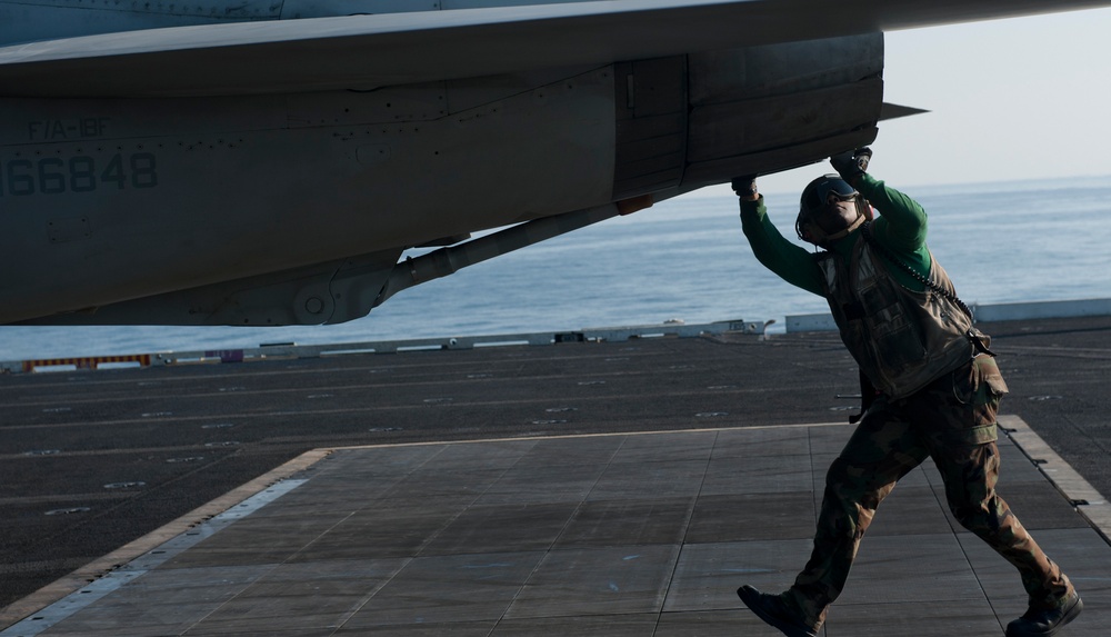 USS John C. Stennis hangar bay