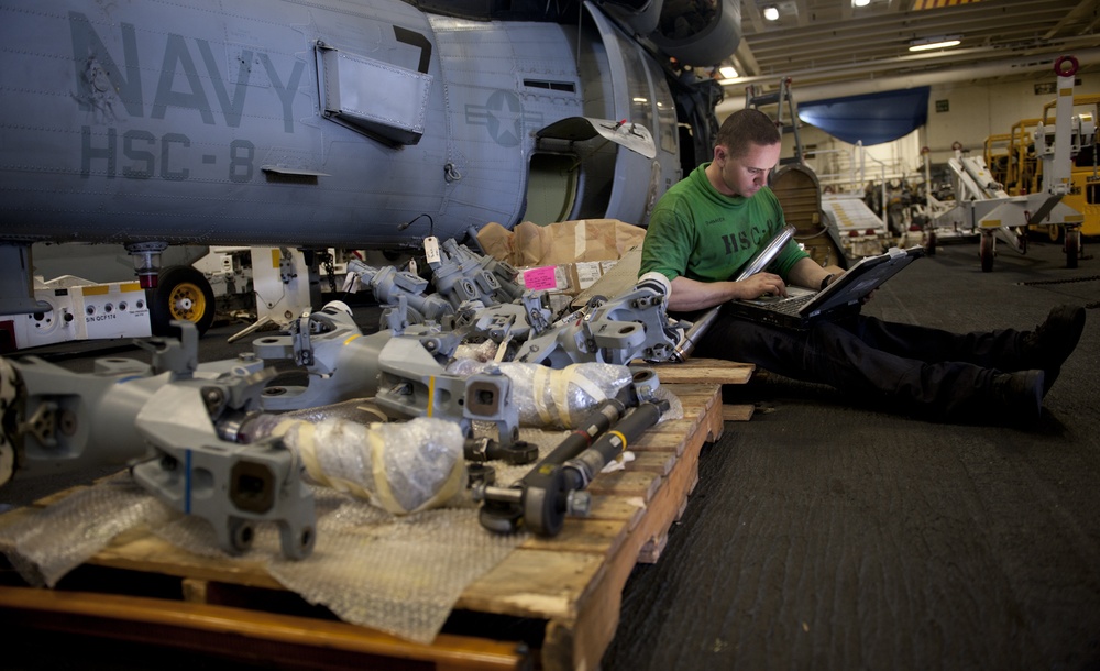 USS John C. Stennis hangar bay