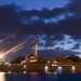 USS Chung-Hoon lights up the night sky