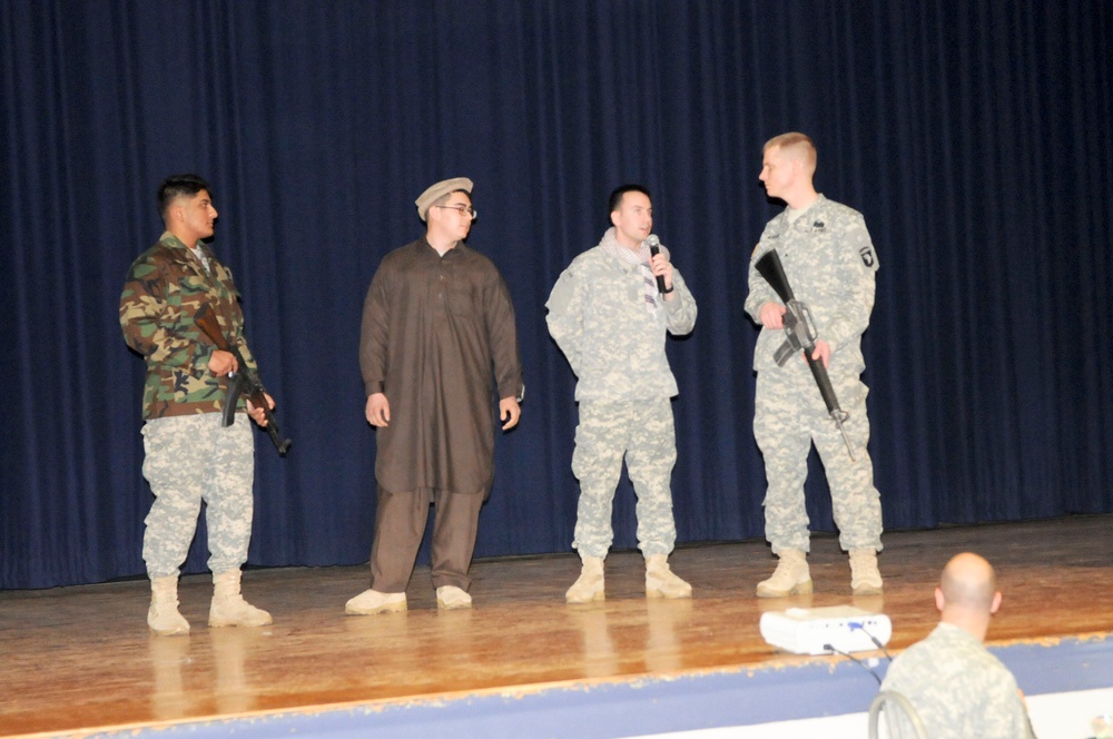 Soldiers learn Pashto, Dari to connect with foreign partners