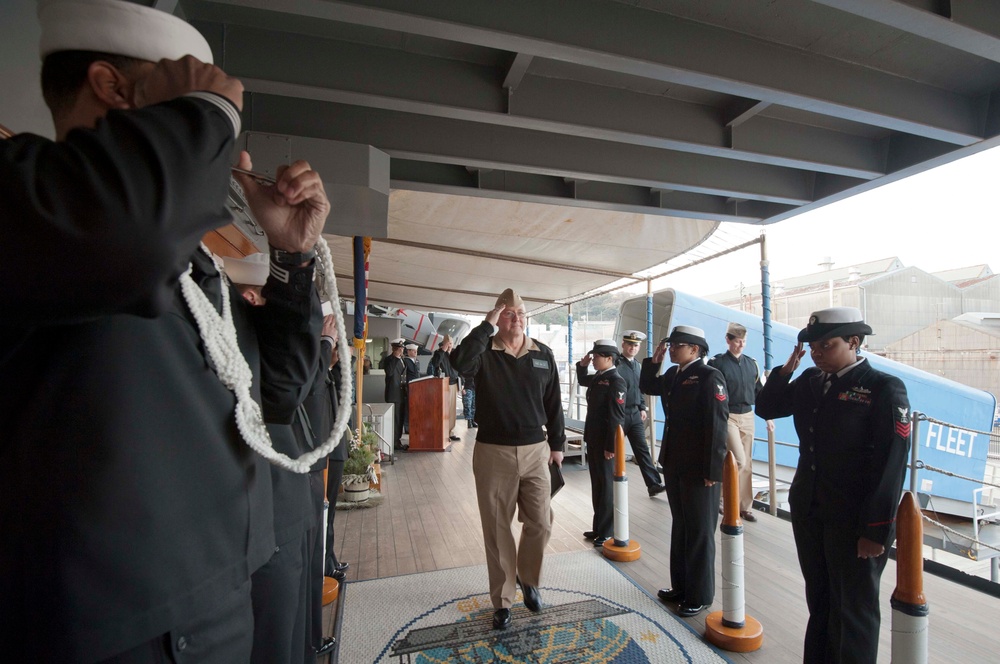 Rear Adm. Tidd aboard USS Blue Ridge