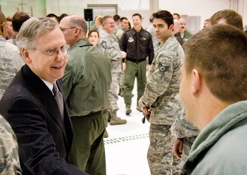 Sen. McConnell holds town hall meeting at Kentucky Air Guard Base