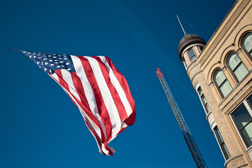 Louisville parade and Massing of the Colors honor veterans