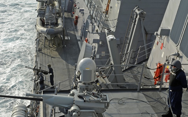 USS Dewey live fire training