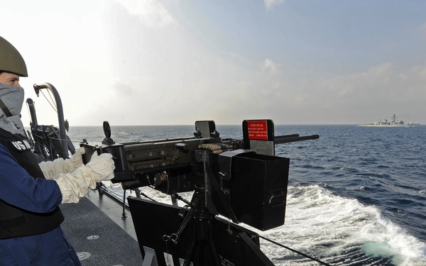 USS Dewey live fire training