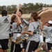 Band practice high five