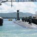 USS North Carolina prepares to moor