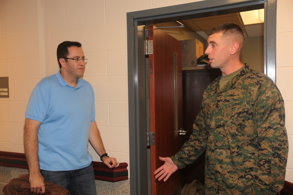 Subway's Jared visits Marine Corps Base Camp Lejeune