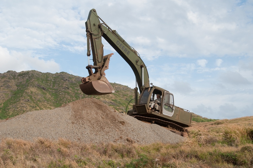 523rd Engineer Company rebuilds road for K-Bay Range