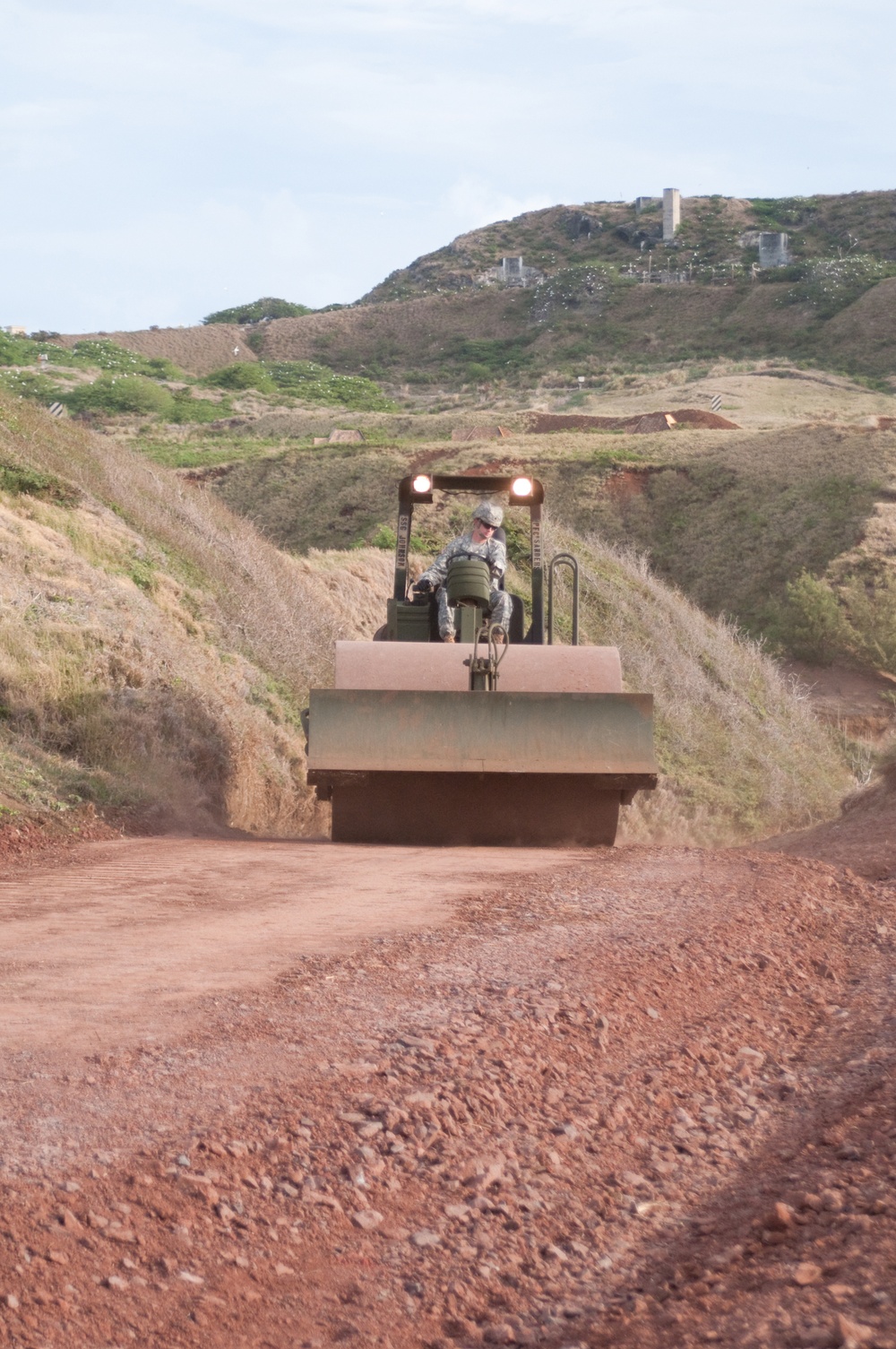 523rd Engineer Company rebuilds road for K-Bay Range