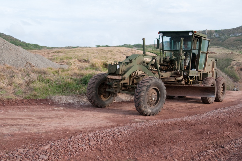 523rd Engineer Company rebuilds road for K-Bay Range