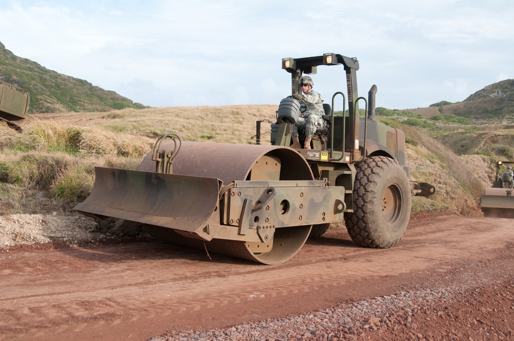 523rd Engineer Company rebuilds road for K-Bay Range