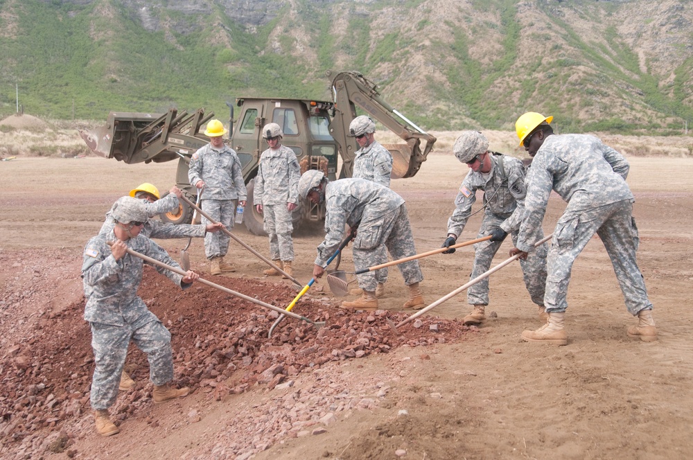 523rd Engineer Company rebuilds road for K-Bay Range