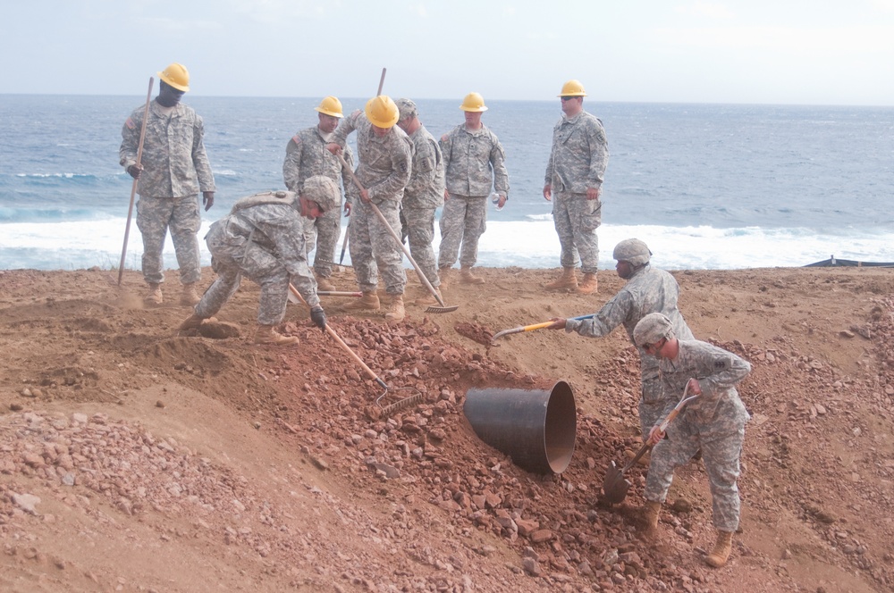 523rd Engineer Company rebuilds road for K-Bay Range