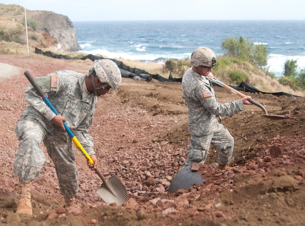 523rd Engineer Company rebuilds road for K-Bay Range