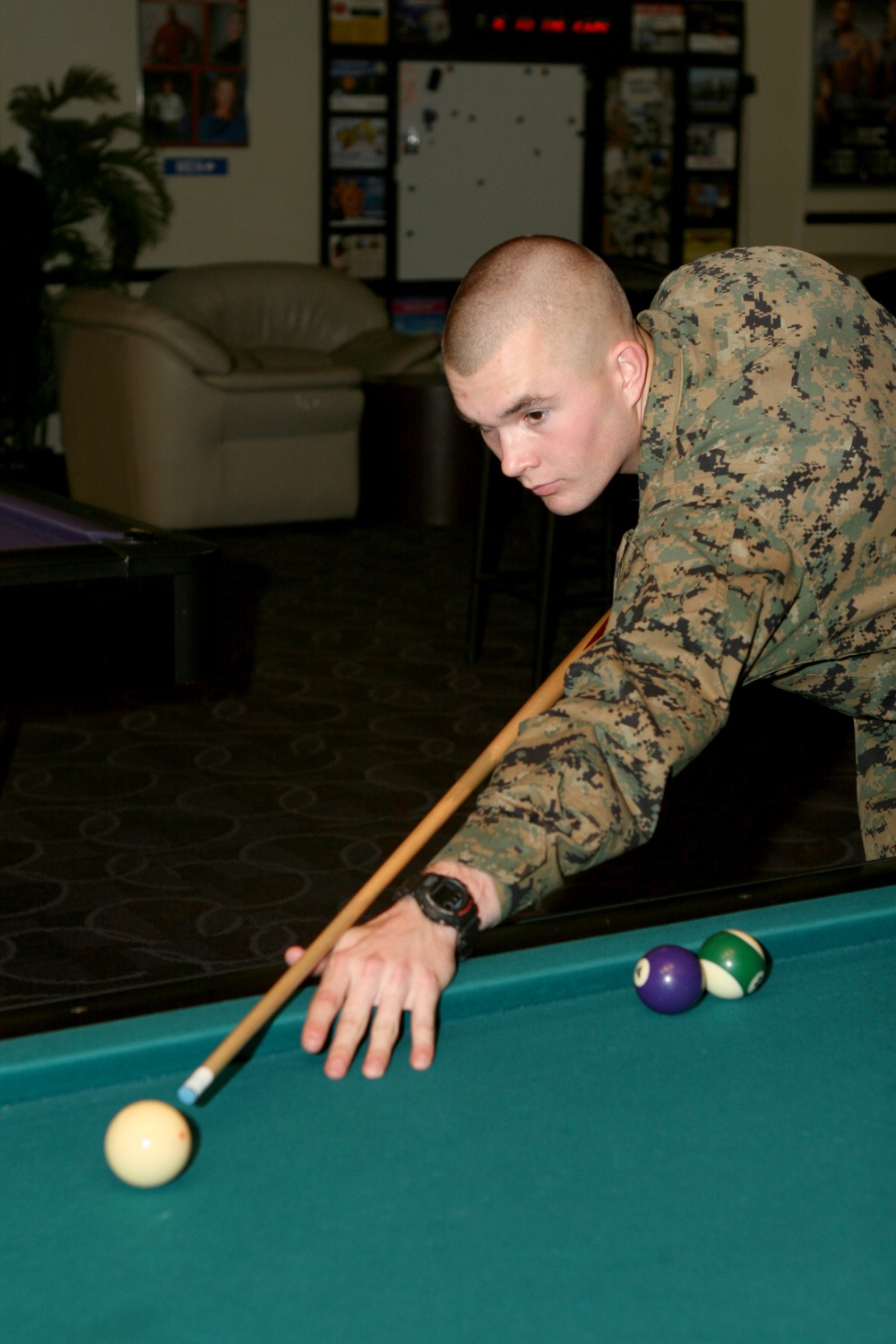 Marines rack up the chance to relax