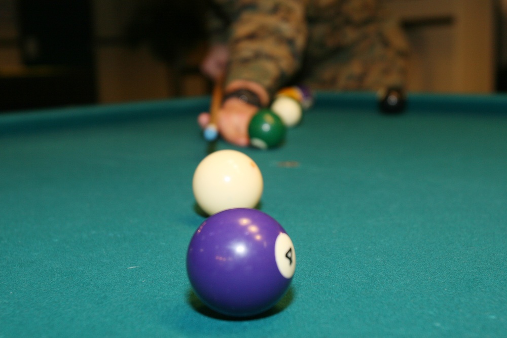 Marines rack up the chance to relax