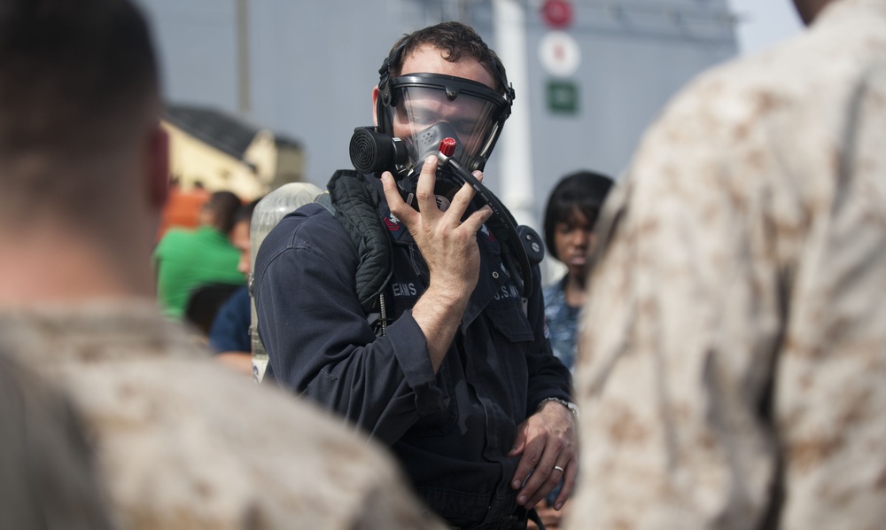 USS New Orleans training