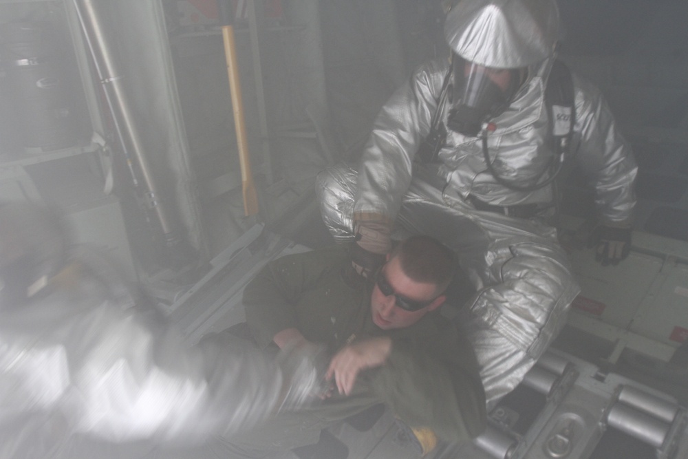 The fog of rescue: ARFF Marines conduct post-fire training