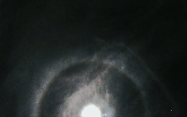 Lunar halo over Guantanamo Bay