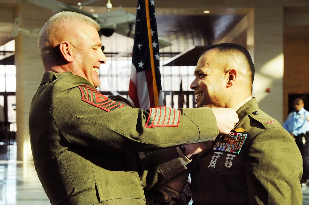 Marine promoted to top warrant officer rank