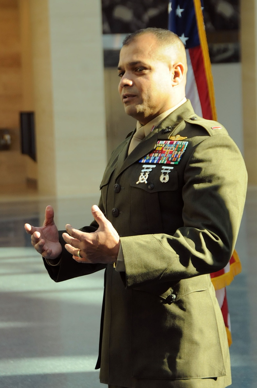 Marine promoted to top warrant officer rank