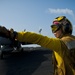 USS John C. Stennis flight deck action