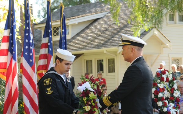 Wreath presentation at the Nixon Presidential Library