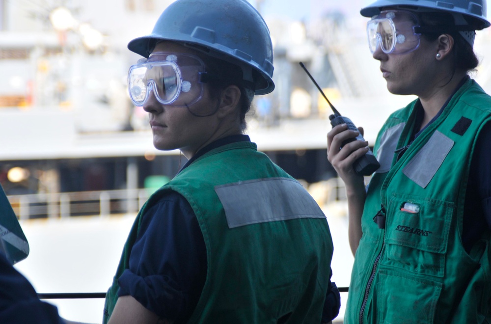 USS Whidbey Island replenishment at sea