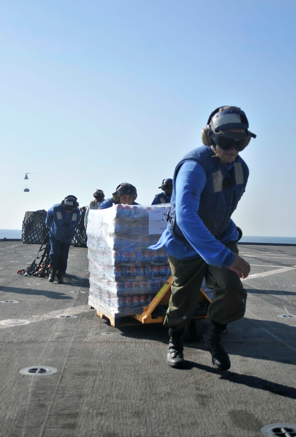 USS Whidbey Island replenishment at sea