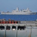 USS Whidbey Island replenishment at sea
