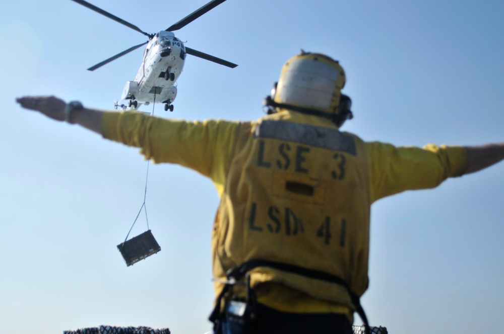 USS Whidbey Island replenishment at sea