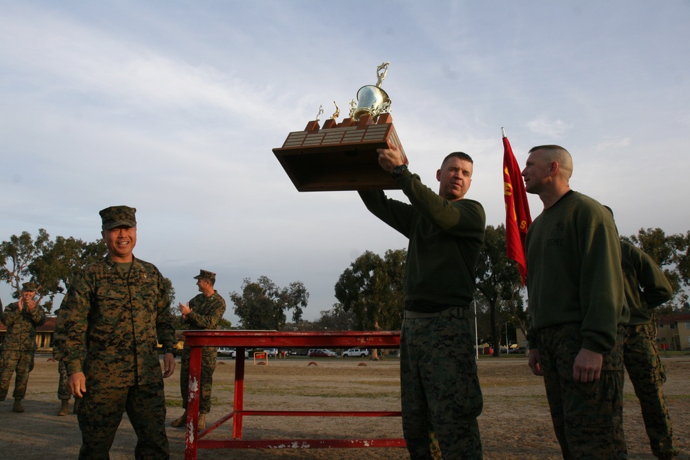 General presents CG's Cup Award to H&amp;S Bn