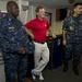 Former U.S. Navy lieutenant turned PGA professional Billy Hurley III visits the USS Chung-Hoon