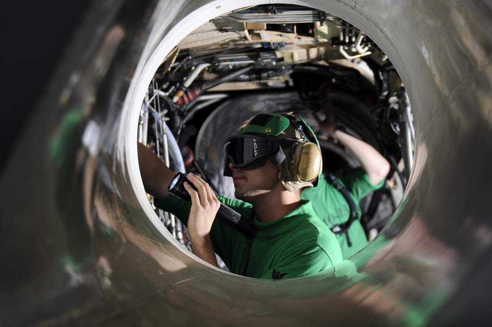 USS Carl Vinson sailors at work