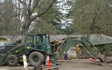 Seabees repair damaged road