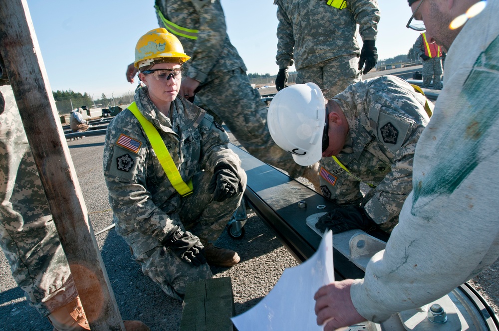 Construction project puts 585th engineers back in the saddle