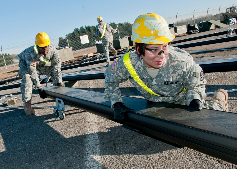 Construction project puts 585th engineers back in the saddle