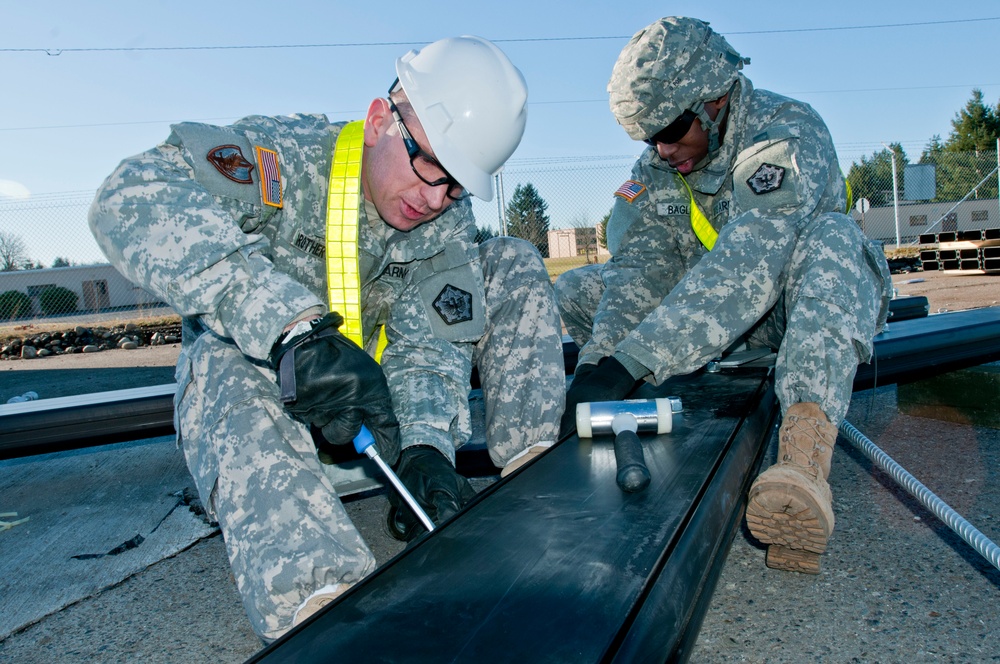 Construction project puts 585th engineers back in the saddle